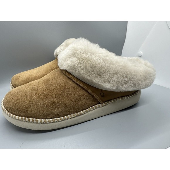 NWOB Olukai Women's Ku'i Slip-On Slippers - Tan/Bone W7 EU 37 w/ Blemishes - Picture 3 of 6